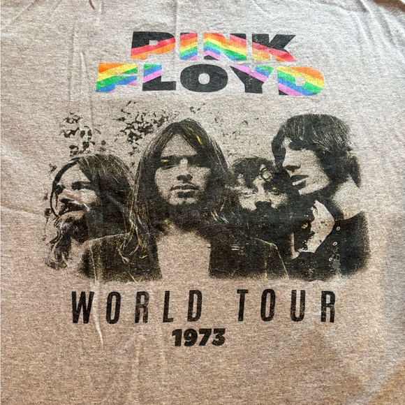 Pink Floyd Graphic Heather Gray T-Shirt Reproduction 1973 Tour - Picture 2 of 8